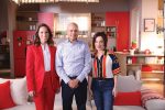 ליאת הר לב ידין ענתבי והילה קורח על סט הצילומים של קמפיין בנק הפועלים צילום גבע טלמור