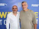 מימין יוסי אירני מבעלי קבוצת אירני וטל מועלם – סמנכל שיווק ומסחור מכבי תל אביב צילום רפי דלויה