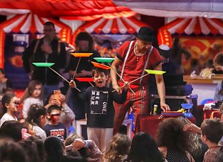 בעקבות המצב : הקרקס הממוגן לילדים שמופיע בחניונים תת קרקעיים