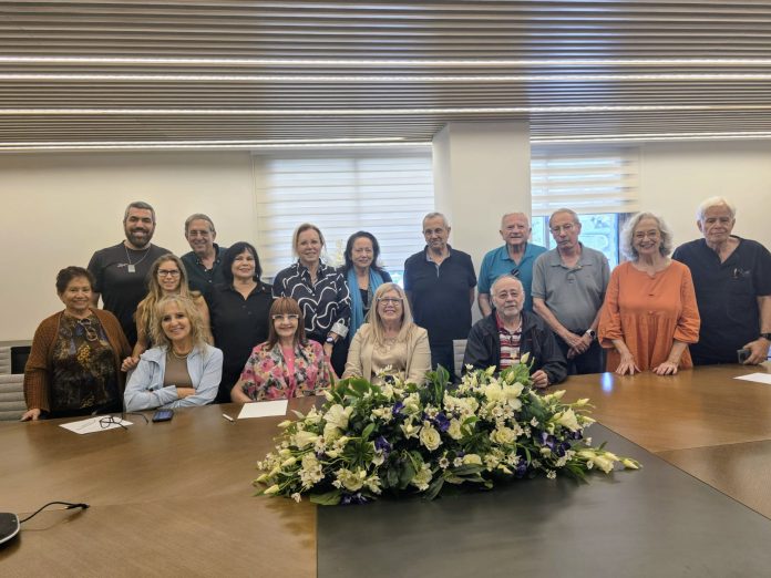 נציגי ארגון בני ברית בפגישה לקראת המכביה. צילום יחצ